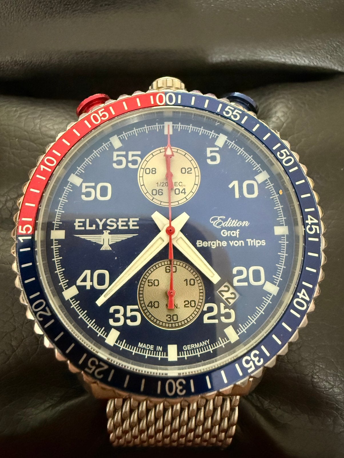 Elysee Rally Timer I - Herenhorloge - Zo goed als nieuw, Overige merken, Staal, Polshorloge, Ophalen of Verzenden