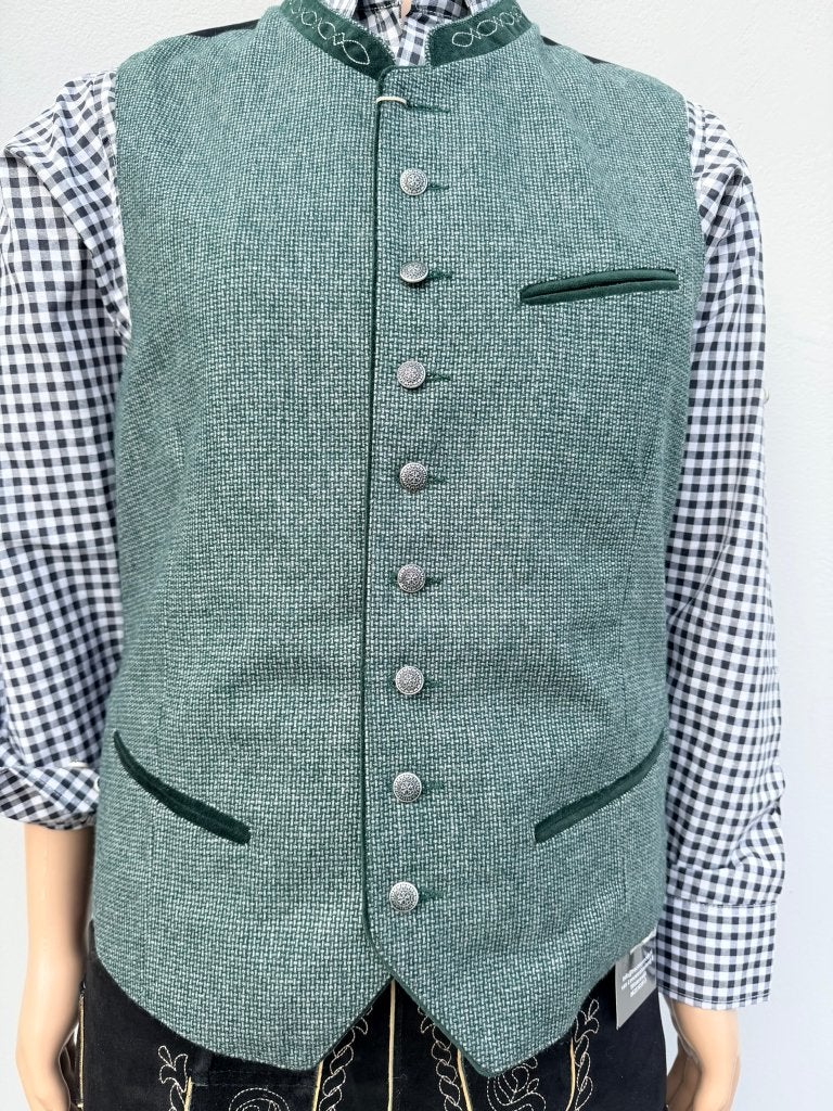 Trachten gilet maat 54 & 56 groen wol (NIEUW), Ophalen of Verzenden, Nieuw, Maat 52/54 (L), Trachtenmode.nl