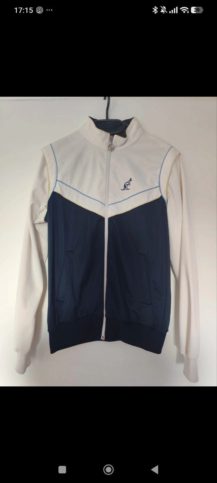 Vintage Australian trainingsjack - Maat 48 (M), Kleding | Heren, Maat 48/50 (M), Wit, Ophalen of Verzenden, Gedragen