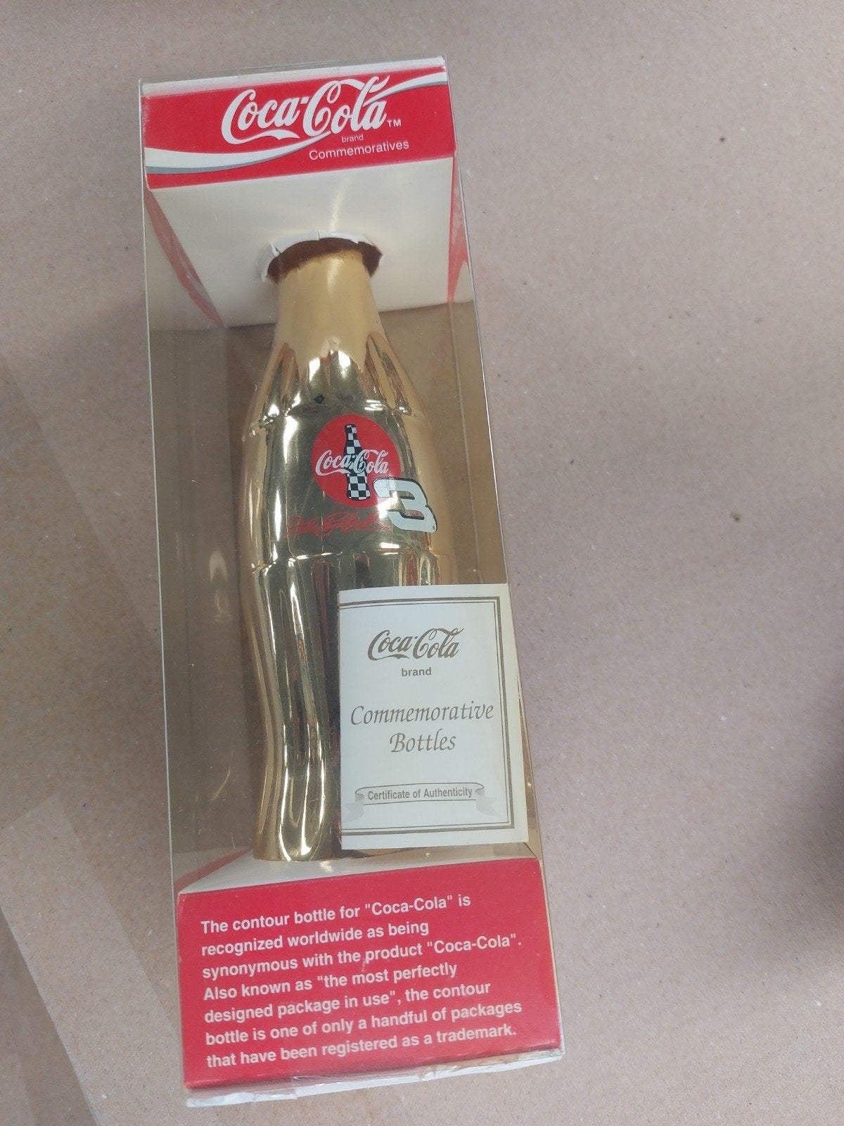 COCA-COLA fles goudkleurig, Verzamelen, Ophalen, Gebruiksvoorwerp