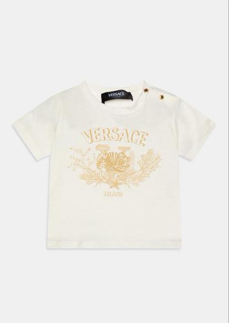 Versace t-shirt wit met print 3-6 maanden, Ophalen of Verzenden, Nieuw, Jongetje of Meisje, Shirtje of Longsleeve