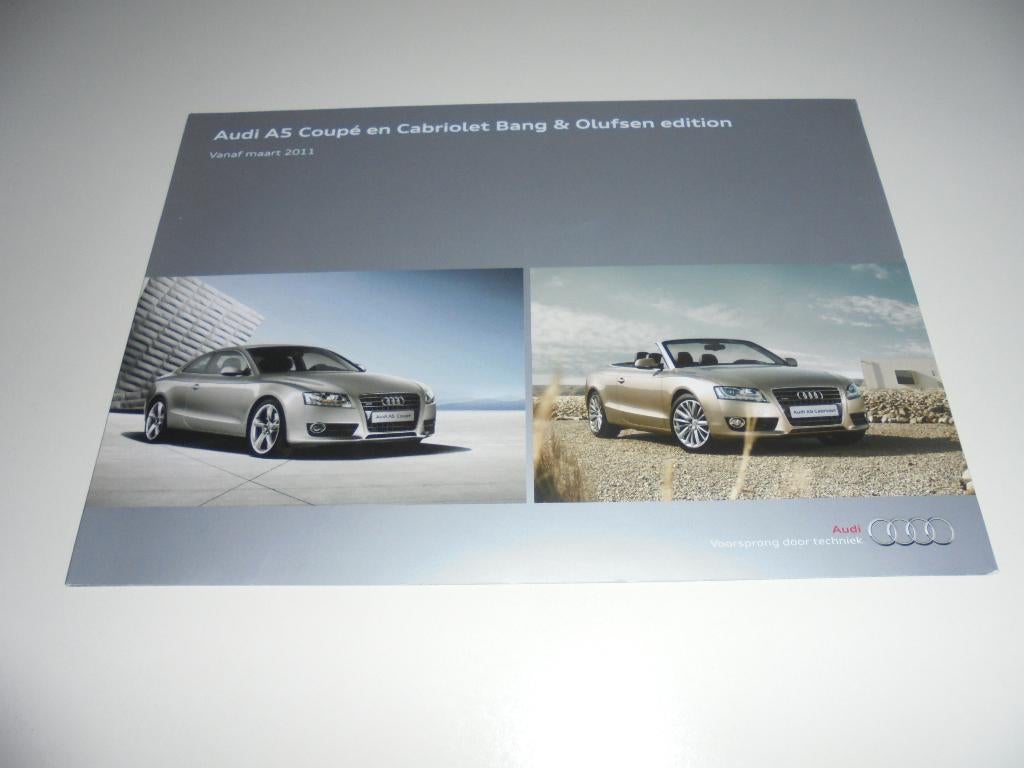 brochure Audi A5 Coupé/Cabrio Bang & Olufsen Edition 2011, Ophalen of Verzenden, Nieuw, Audi