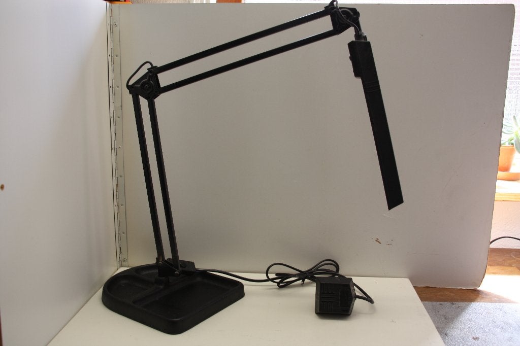 Vintage bureaulamp Lival Finland. Zwart., Bureaulamp, Vintage, Ophalen of Verzenden, Zwart