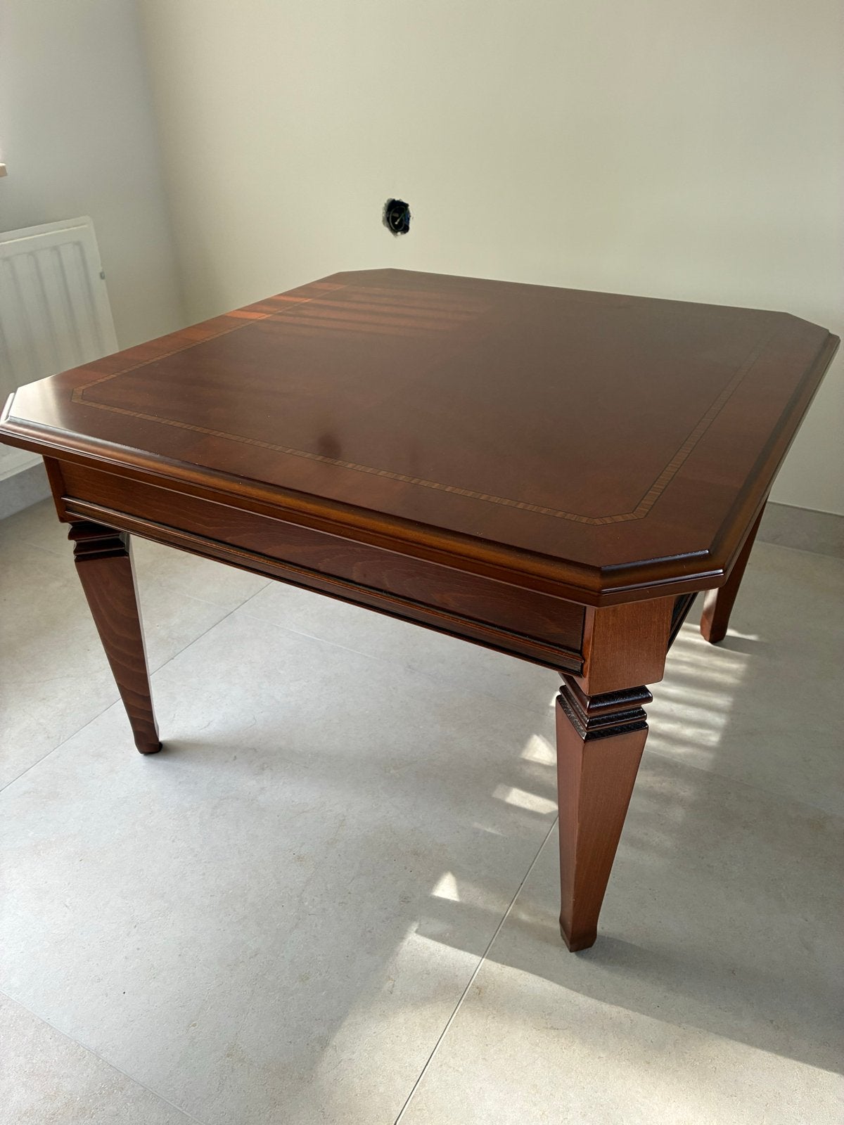 Klassieke kersen houten salontafel- Zo goed als nieuw, Ophalen, 50 tot 100 cm, Klassiek, Vierkant