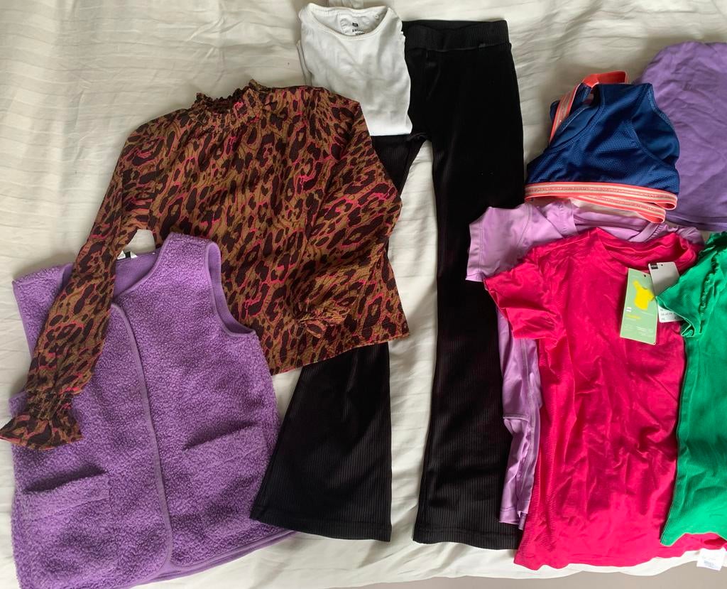 Kledingpakket meisjes HEMA, H&M, Shoeby mt 134/140, Ophalen of Verzenden, Zo goed als nieuw, Meisje, Setje