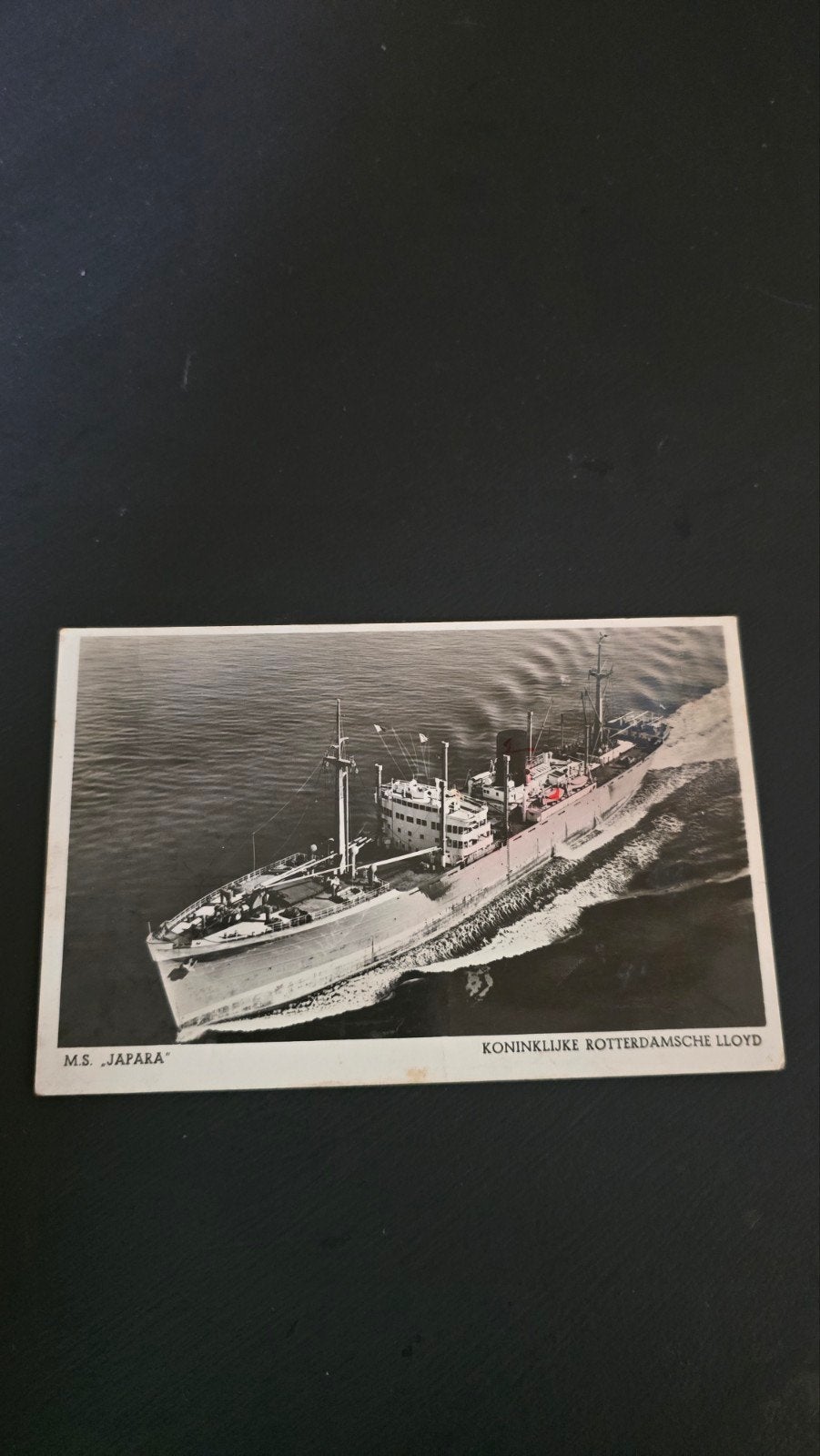 Ansichtkaart M.S. Japara Koninklijke Rotterdamsche Lloyd, Verzamelen, Scheepvaart, Ophalen of Verzenden