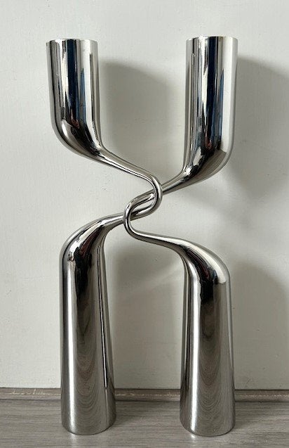 Menu set Tango design kandelaars rvs Michaela Dörfel 1990's, Gebruikt, 32 cm, Menu, Overige merken