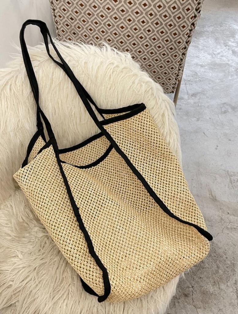 Mooie strandtas shopper boodschappen tas schooltas beache, Ophalen of Verzenden, Zo goed als nieuw, Beige, Shopper