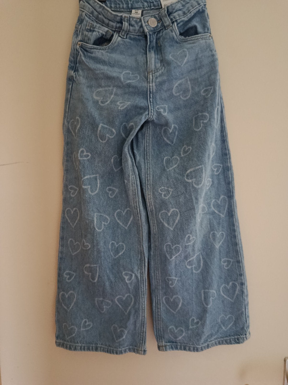 Nette hartjes jeans maat 122, Ophalen of Verzenden