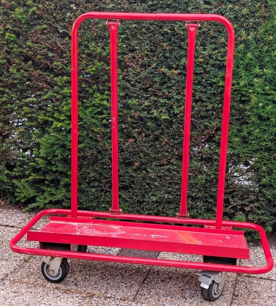 platenwagen / platenkar / magazijnkar / platen kar, Doe-het-zelf en Verbouw, Transportwagens, 100 liter of meer, Ophalen, Zo goed als nieuw
