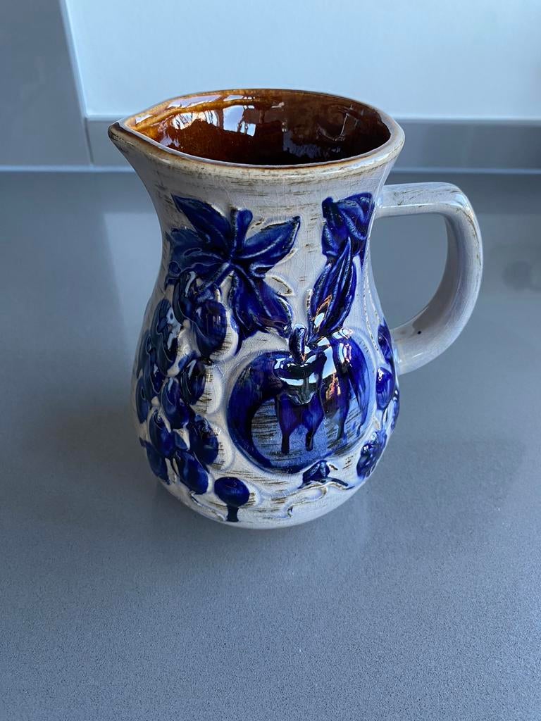 West Germany Vaas / Karaf 18 cm en Plaquette, Antiek en Kunst, Antiek | Vazen, Ophalen of Verzenden