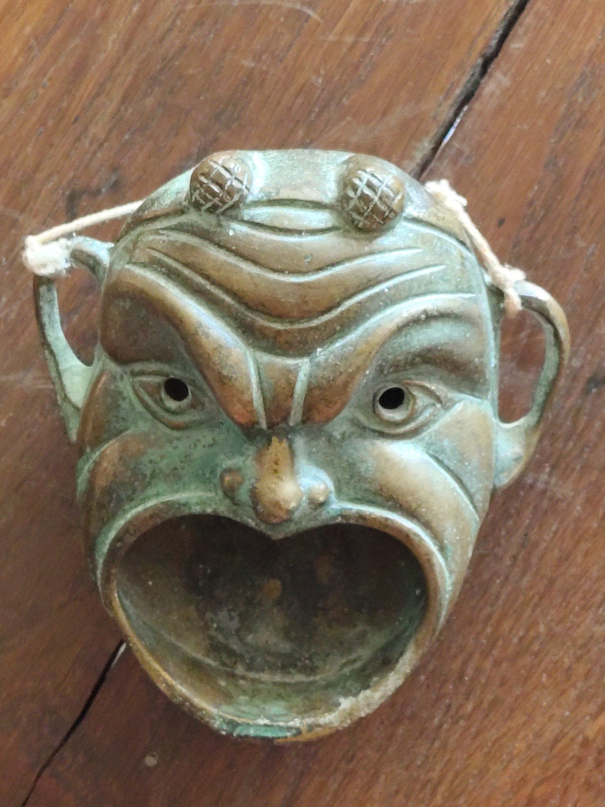Bronzen Satermasker Asbak/Wierookhouder - Prachtige, Antiek en Kunst, Ophalen of Verzenden