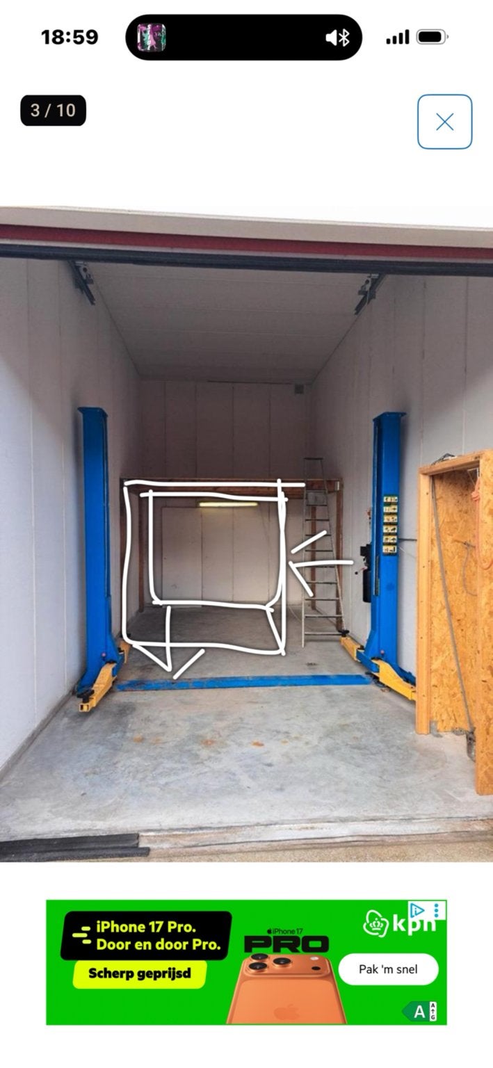 2 kolom Autobrug 2 ton - werkt nog goed, Tuin en Terras, Tuinhuizen, Ophalen, Zo goed als nieuw, Schuur