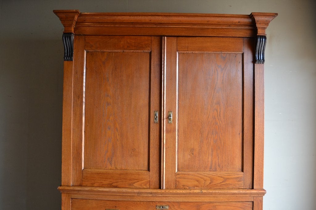 Prachtig antiek Hollands eiken houten kabinet., Verzenden