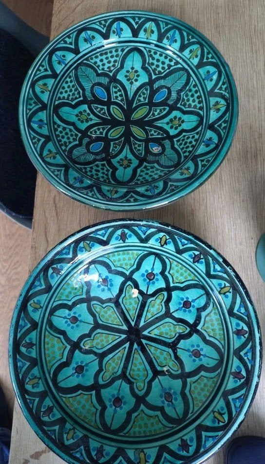 Set van 2 Marokkaanse handgeschilderde schalen, Ophalen