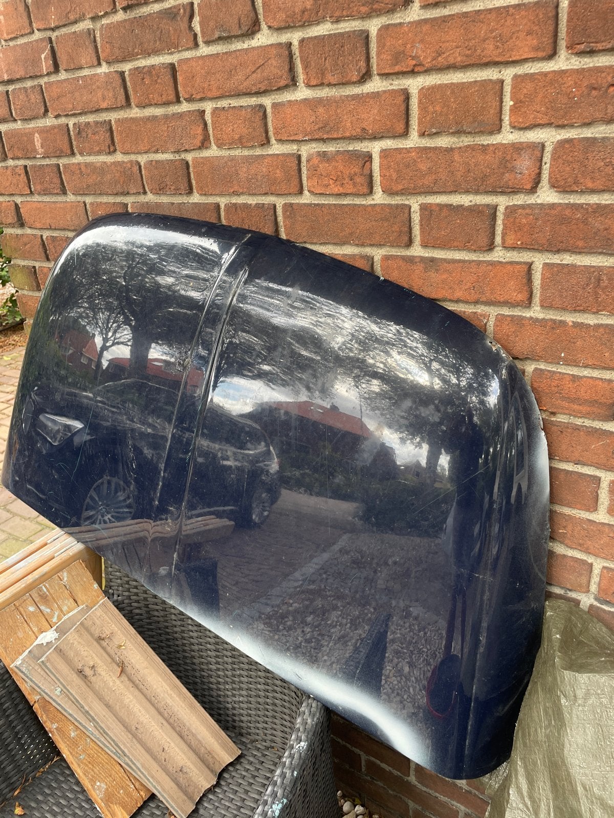Gebruikte motorkap - Donkerblauw - Diverse gebruikssporen, Auto-onderdelen, Ophalen of Verzenden, Gebruikt, Motorkap