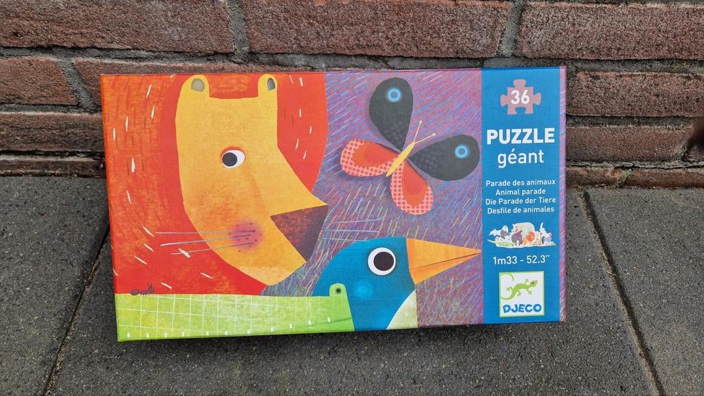 Djeco Dieren Parade Puzzel - 36 Stukjes, Ophalen, 10 tot 50 stukjes, Gebruikt, 2 tot 4 jaar