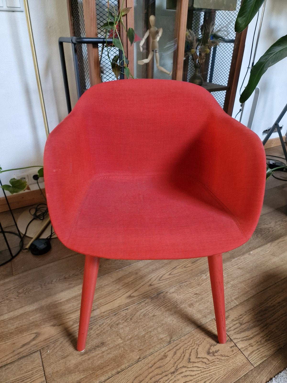 Muuto fiber stoel gebruikt, Ophalen, Gebruikt, Rood, Eén