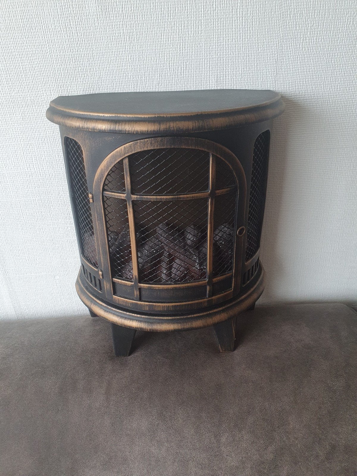 Sfeervolle elektrische haard, compact en decoratief, Ophalen of Verzenden, Zo goed als nieuw, Vrijstaande haard, Elektrische haard