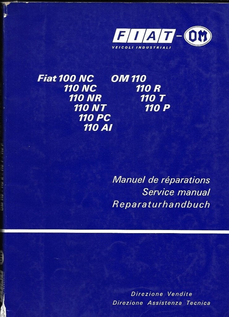 Fiat Om 100 Fiat 110 werkplaatsboek 1975, Ophalen of Verzenden