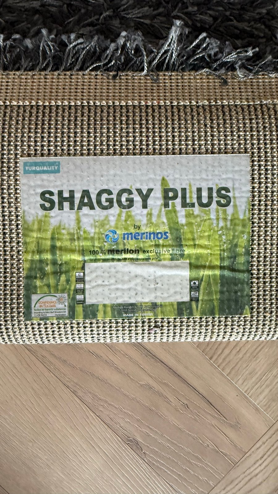 2x Shaggy Plus Merinos Vloerkleed Grijs/bruin, 100 tot 150 cm, Bruin, Zo goed als nieuw, Modern