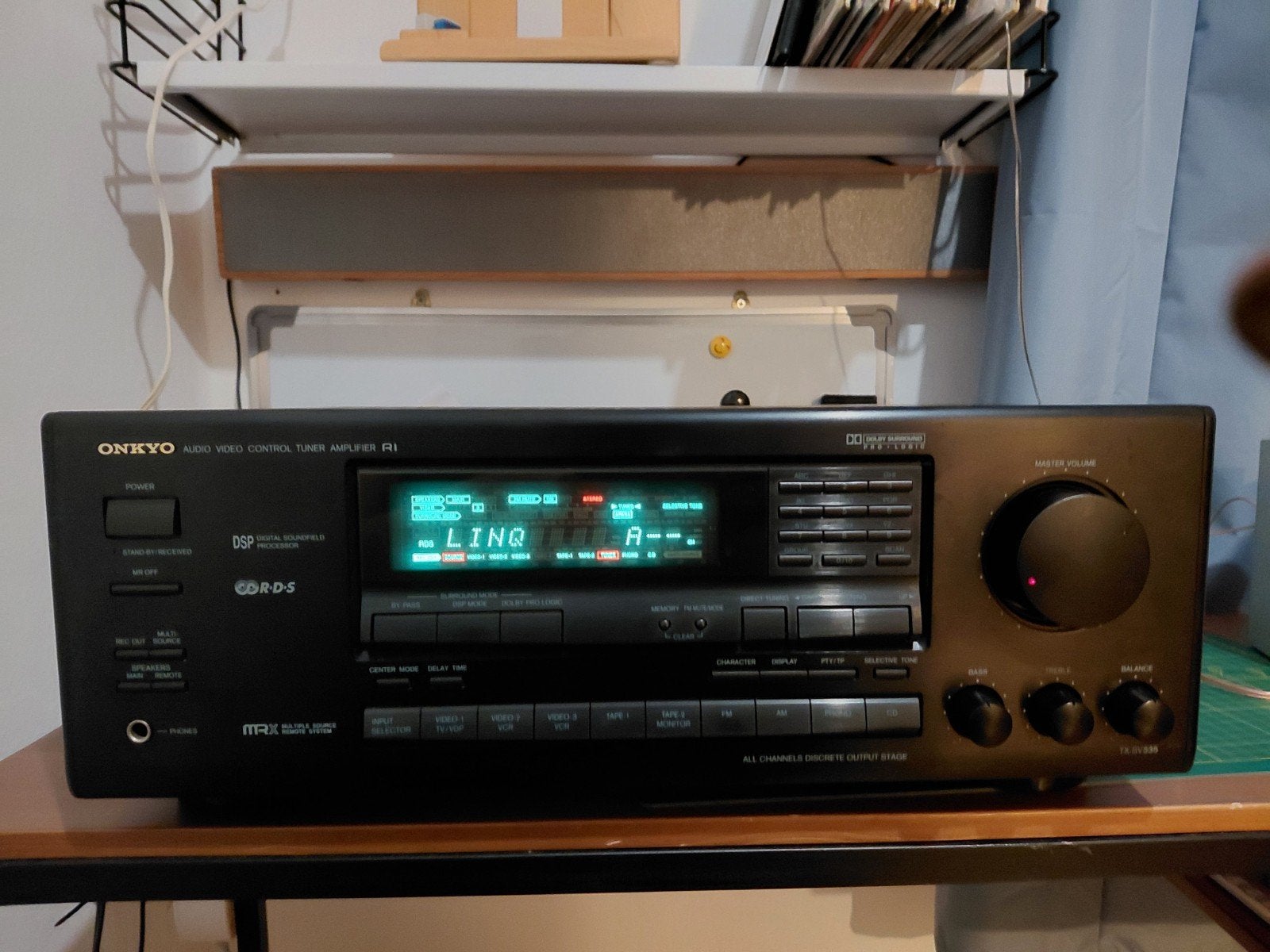 Onkyo TX-SV535 Audio Video Control Tuner Versterker, Ophalen, Gebruikt, 120 watt of meer, Stereo