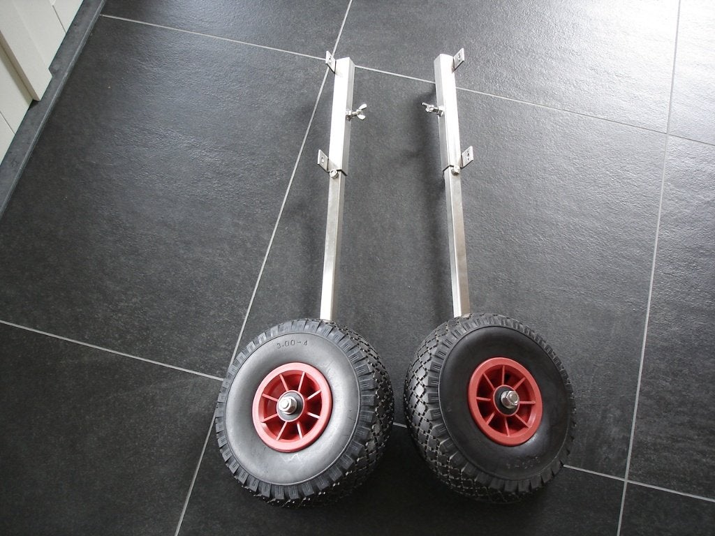 Nieuwe strandwielen rvs tbv rubberboot , super handig, Watersport en Boten, Ophalen of Verzenden, Nieuw, Overige typen