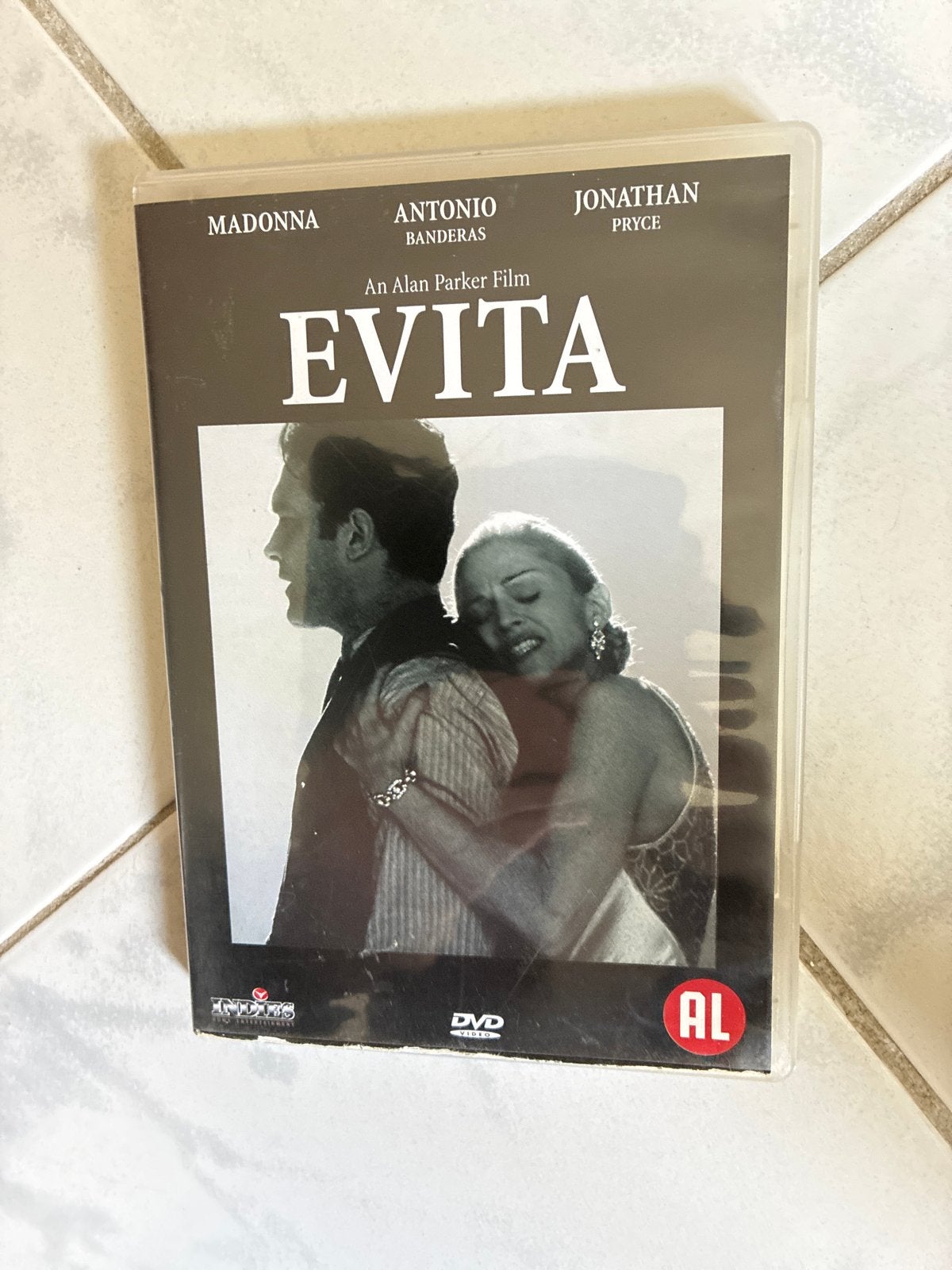 Evita DVD met Madonna en Antonio Banderas, Alle leeftijden, Ophalen of Verzenden, Gebruikt, Film