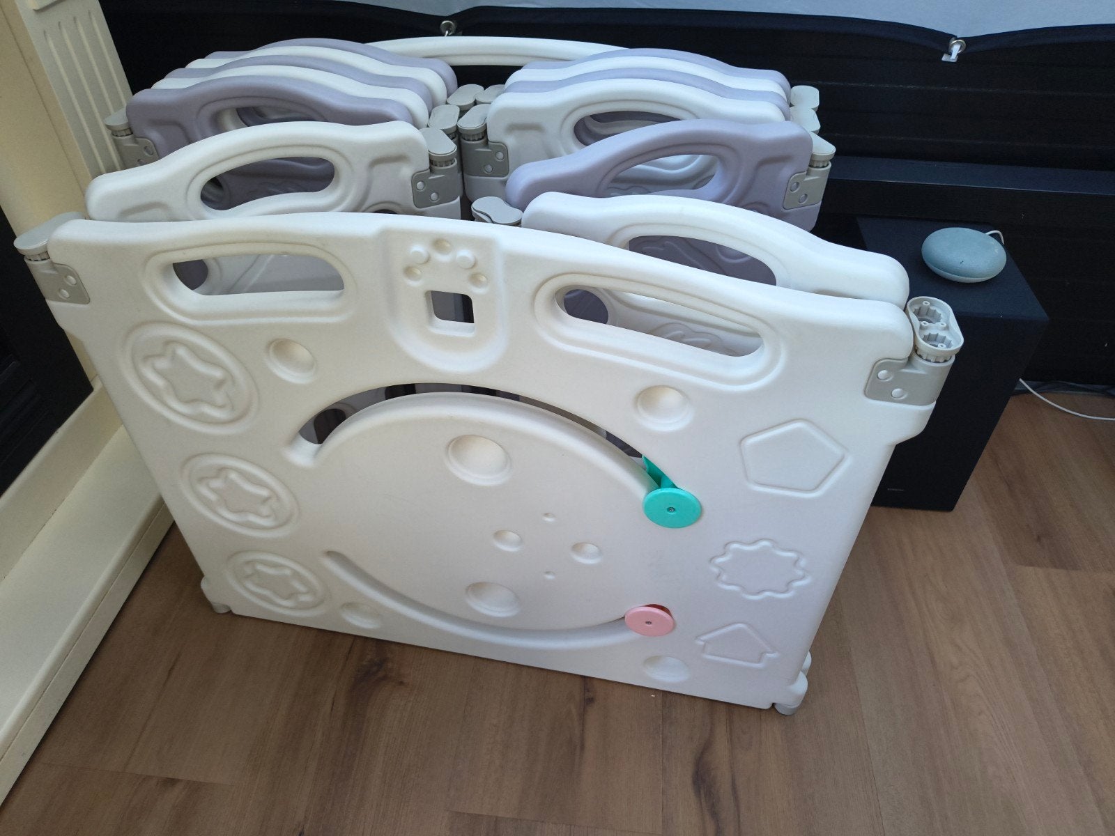 Opvouwbare babybox/speelhek met speelpaneel, Kinderen en Baby's, Ophalen, Zo goed als nieuw, Rechthoekig
