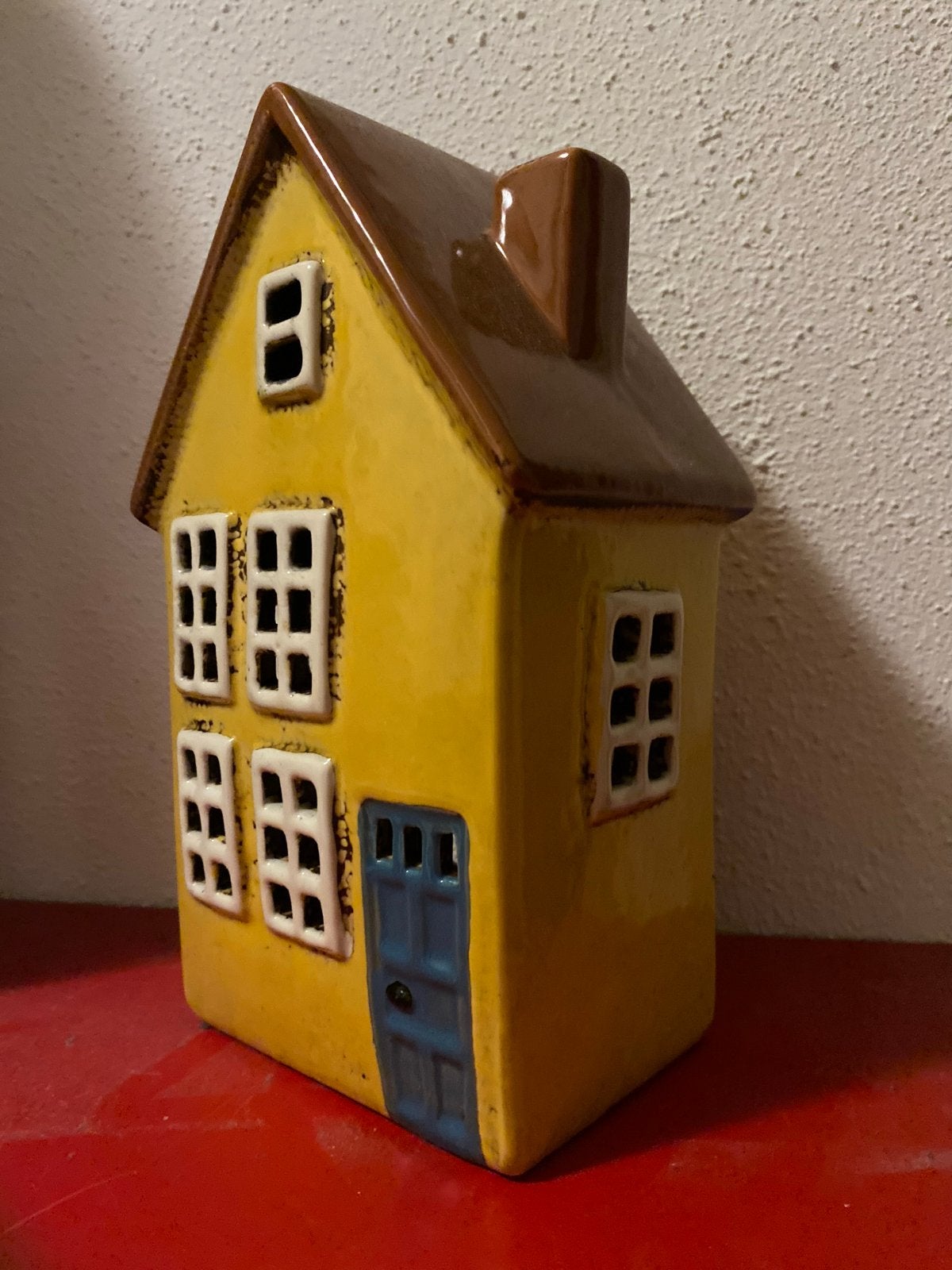 HUISJE NYHAVN GEEL-BLAUW - merk IB Laursen, Ophalen of Verzenden, Gebruikt, Geel, Steen/keramiek