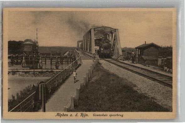 Alphen a. d. Rijn Gouwesluis spoorbrug Arthur Klitzsch 2183, Verzenden, 1920 tot 1940, Ongelopen, Zuid-Holland