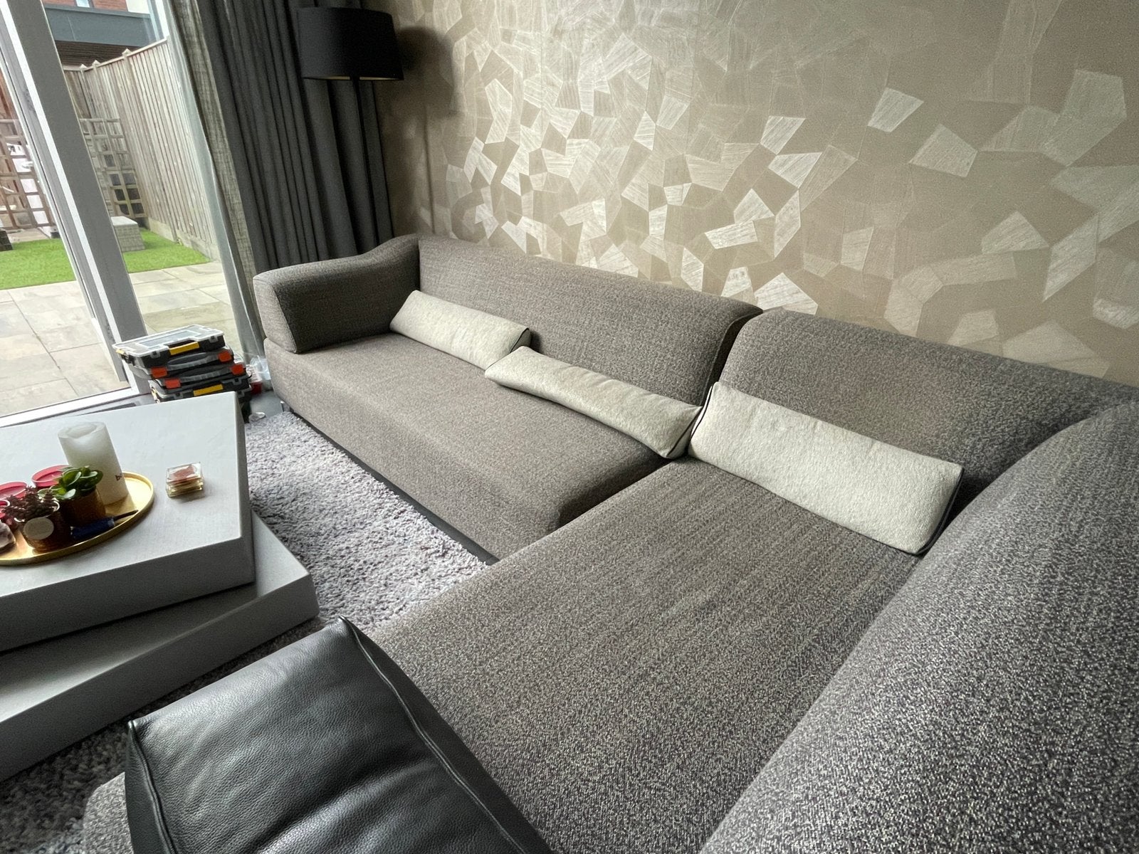 Leolux hoekbank Faya Lobi, Huis en Inrichting, Ophalen, 250 tot 300 cm, Gebruikt, Hoekbank