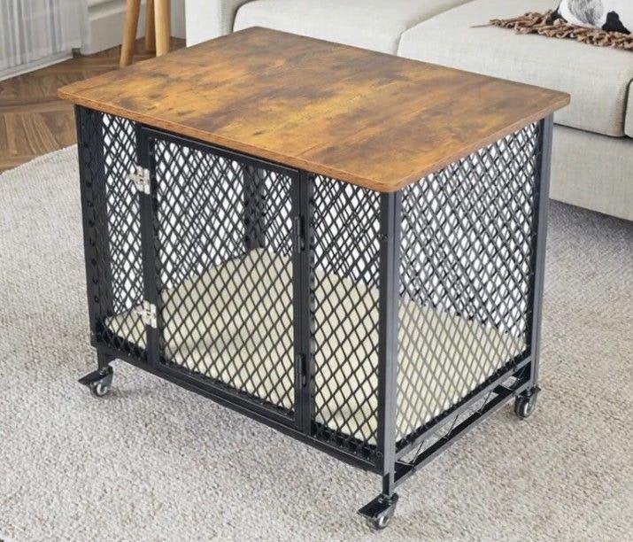 Metalen Hondenbench Petit Grandes Luxueus Houten Cover 69 cm, Ophalen of Verzenden, Nieuw