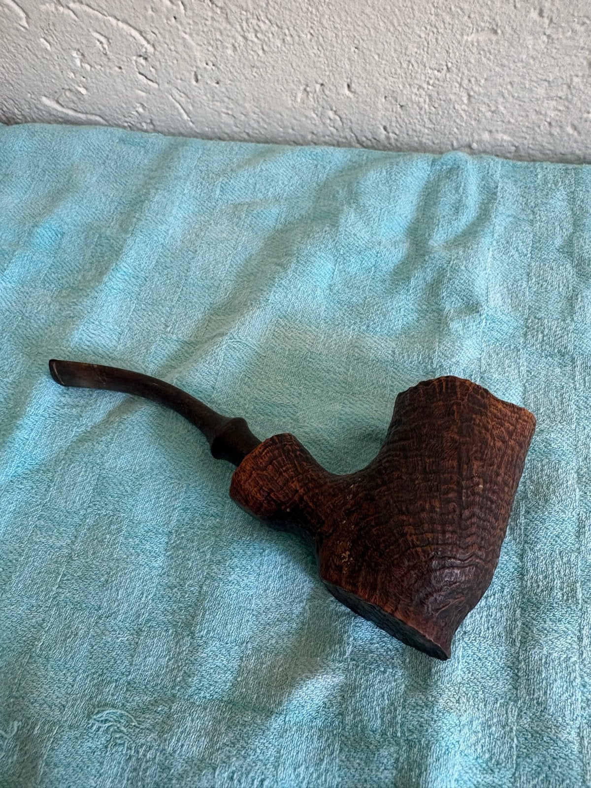 Vintage houten pijp - Handgesneden tabakspijp, Ophalen, Gebruikt, (Water)pijp