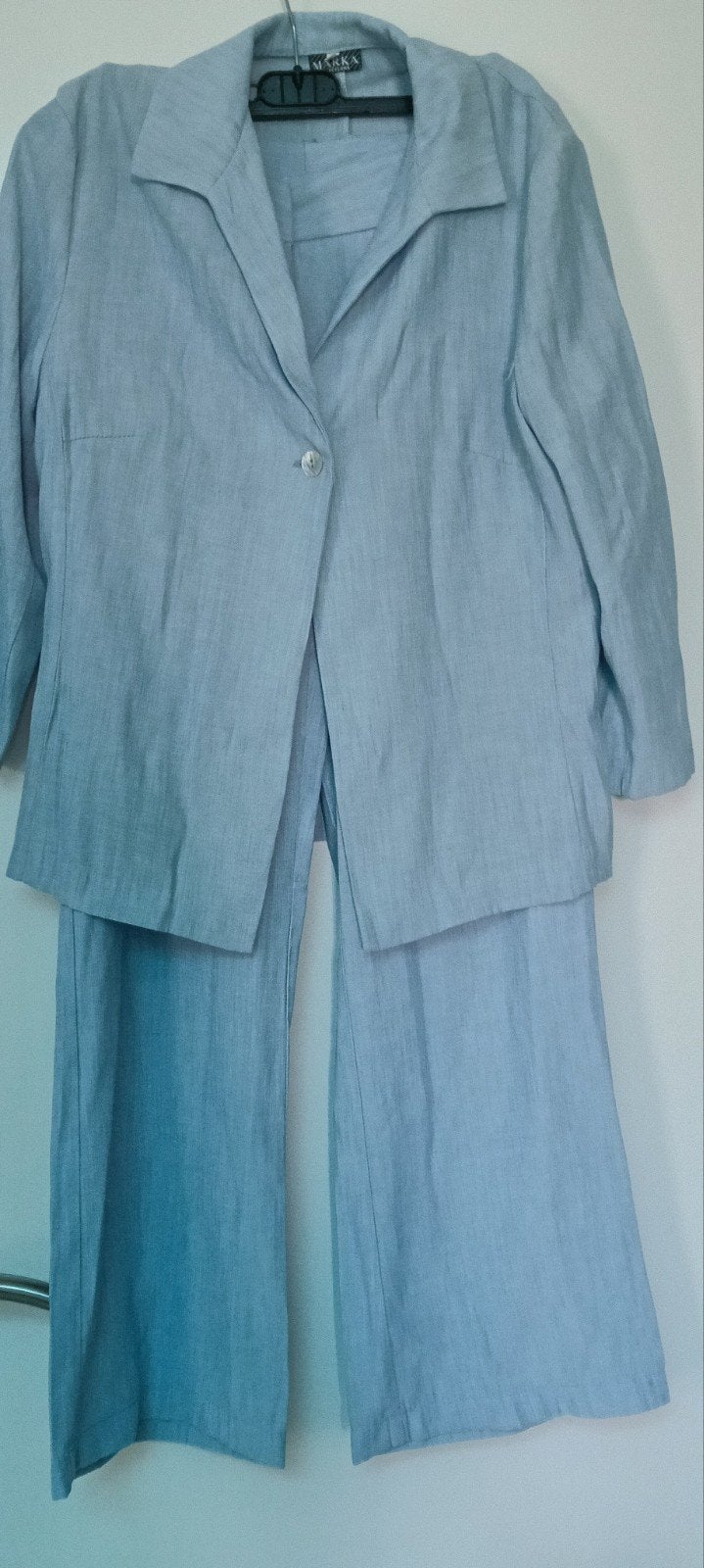 2 delige zomer broekpak Marca Barcelona maat L, Kleding | Dames, Maat 38/40 (M), Kostuum of Pak, Blauw, Marca Barcelona