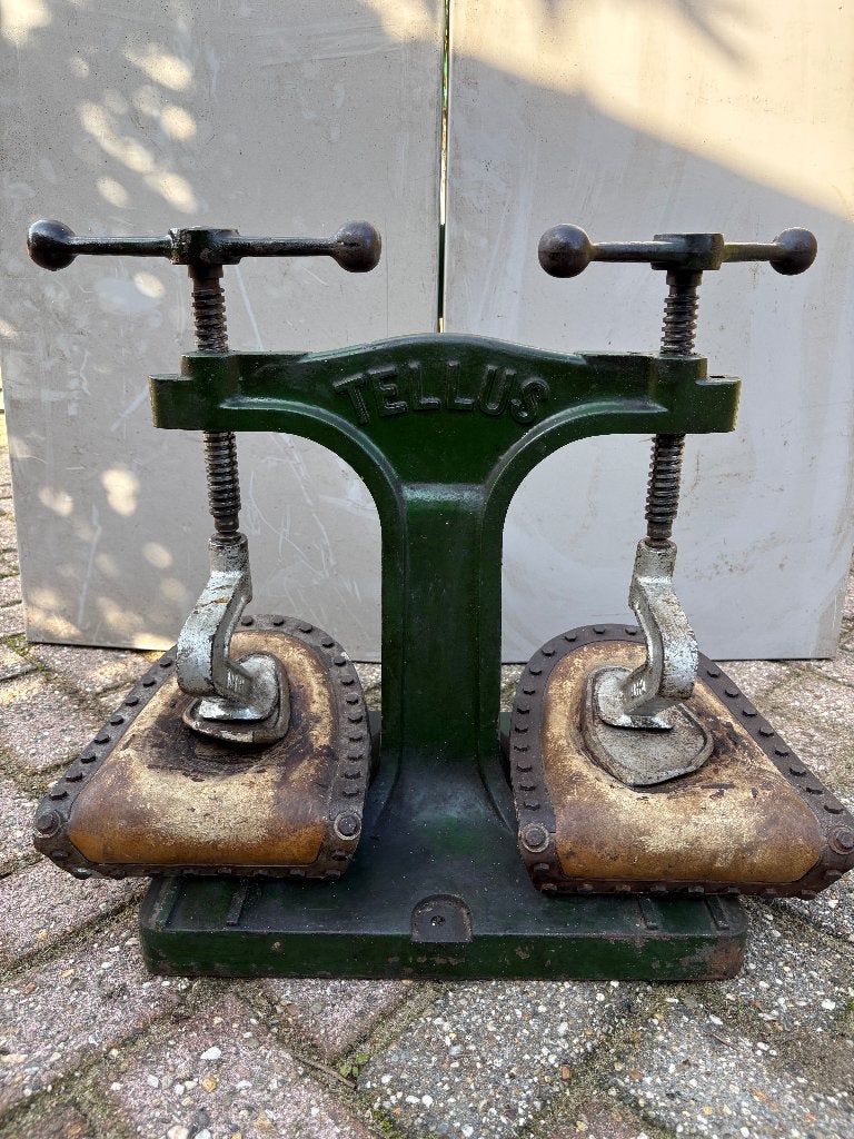 Unieke & Complete Antieke Schoenmakerspers 'Tellus', Antiek en Kunst, Ophalen