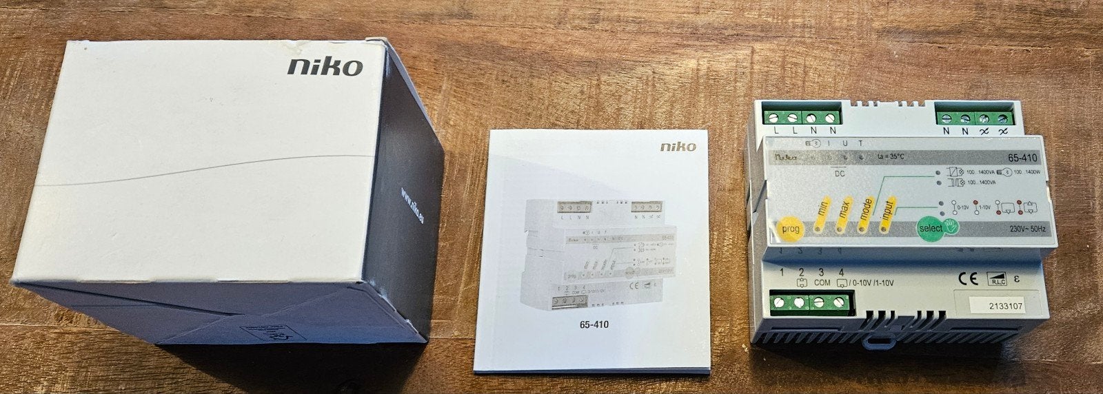 Niko Universele Dimmer 1400VA DIN-railmontage 65-410, Ophalen of Verzenden, Nieuw, Dimmer