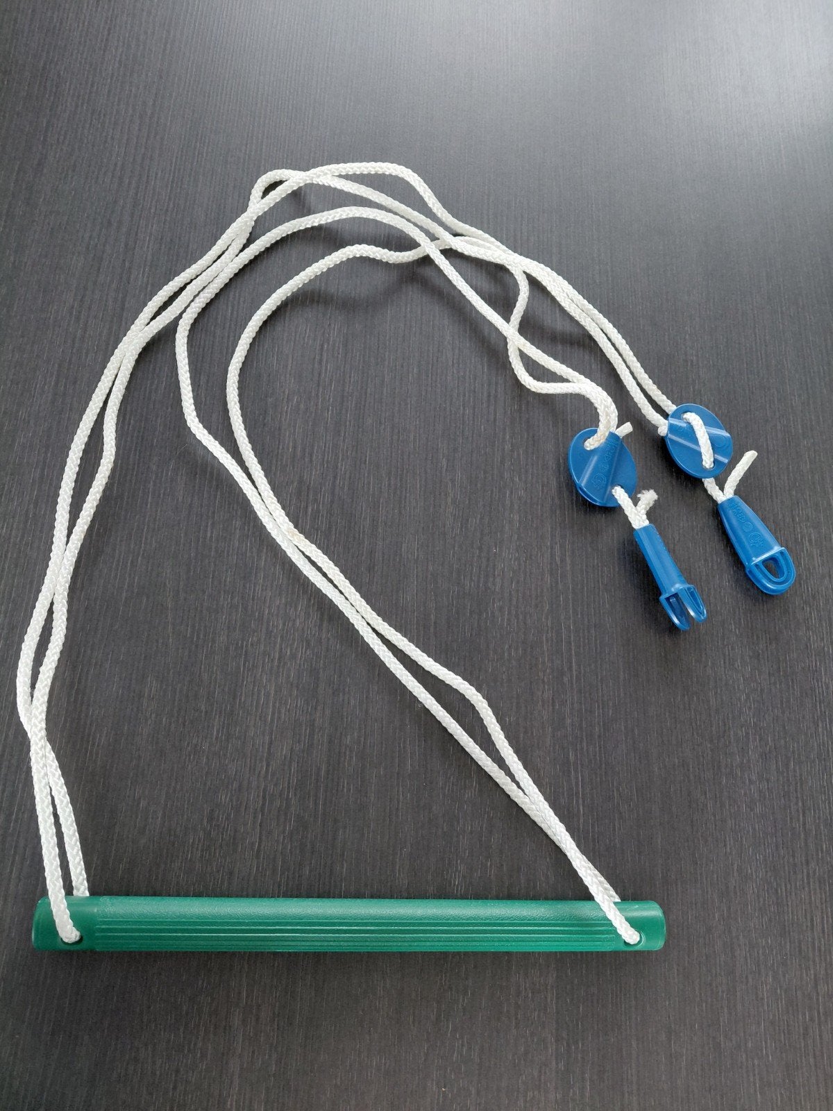 Schommel touw met groene trapeze, Ophalen of Verzenden, Zo goed als nieuw, Schommel, Aanbouwonderdeel