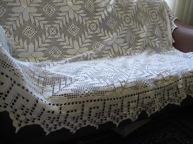 BROCANTE PRACHTIG WIT KATOENEN KLEED / SPREI, Antiek en Kunst, Curiosa en Brocante, Ophalen of Verzenden