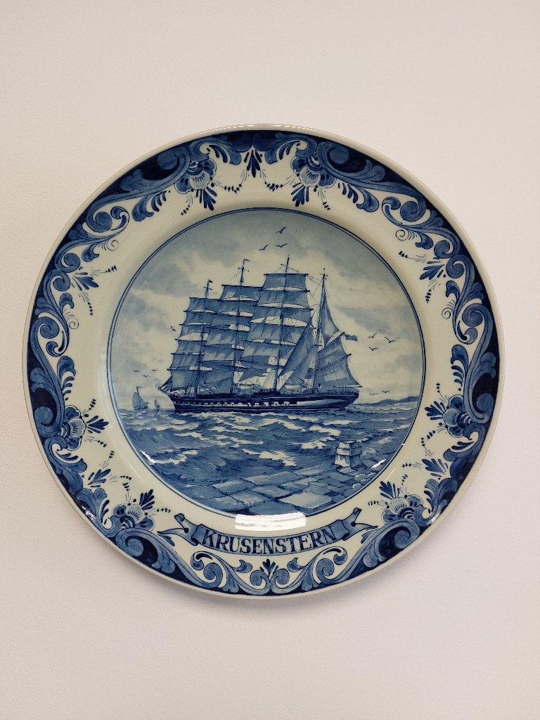 SAIL AMSTERDAM 1980, Complete serie 9 Delfts Blauwe borden, Antiek en Kunst, Ophalen