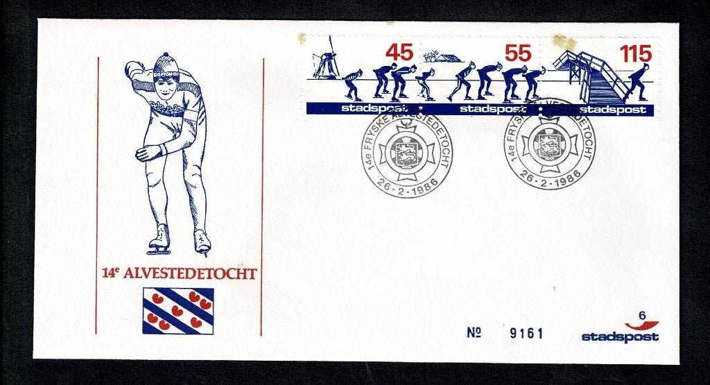Elfstedentocht / 14e ALVESTEDETOCHT - 20.2.1986, Verzenden, Envelop