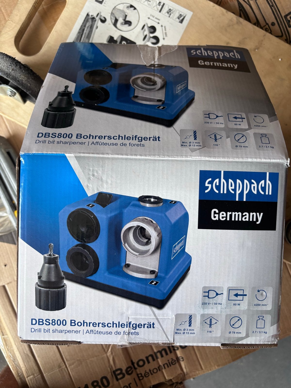 Scheppach DBS800 Boorschleifgerät - Nieuw in doos, Ophalen of Verzenden, Nieuw, Minder dan 600 watt, Overige typen