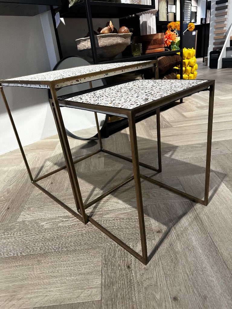 Terazzo salontafel, Ophalen, 50 tot 100 cm, Scandinavisch, 50 tot 100 cm