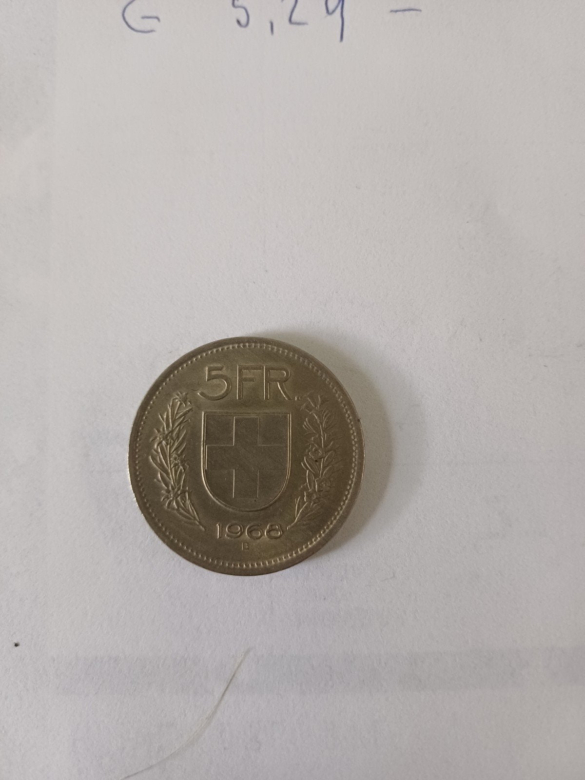 Zwitserse 5 Franken munt 1966, Ophalen of Verzenden, Overige landen, Losse munt