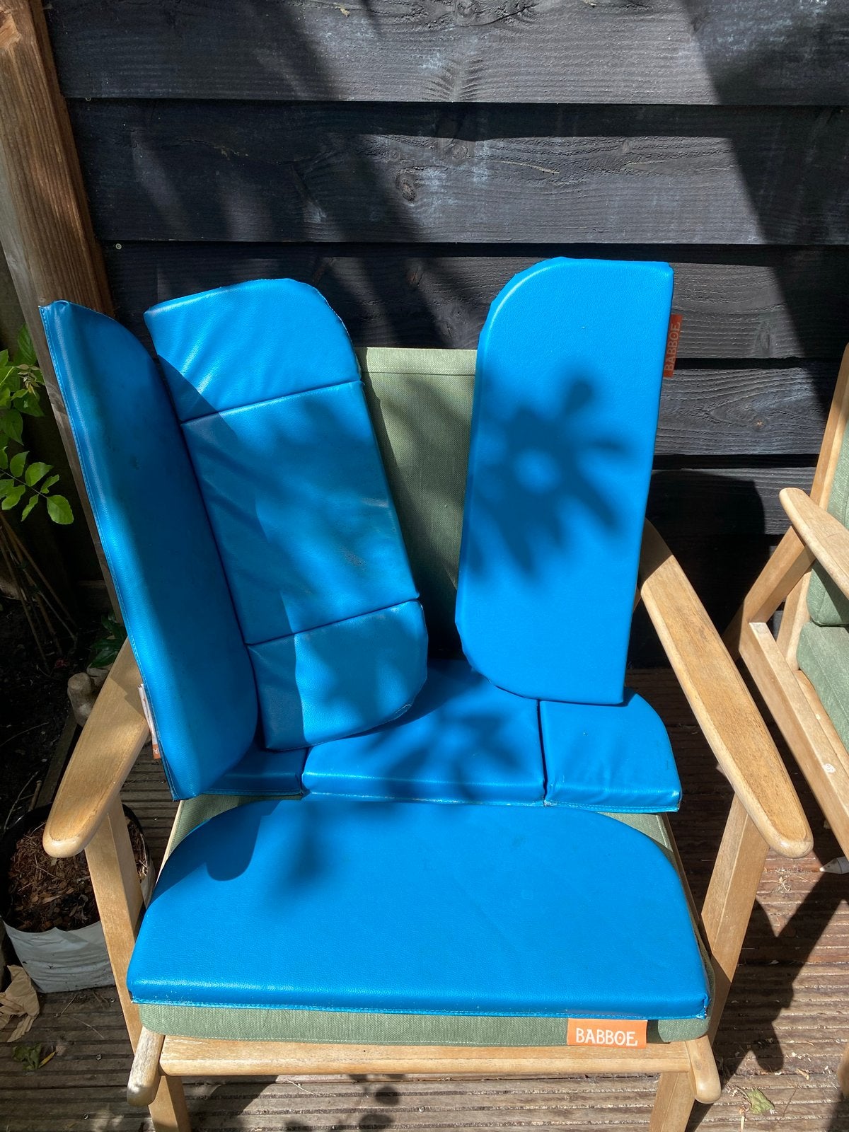 Babboe E-curve Kussenset - Blauw, Huis en Inrichting, Woonaccessoires | Kussens, Gebruikt, Blauw, Overige vormen, Ophalen