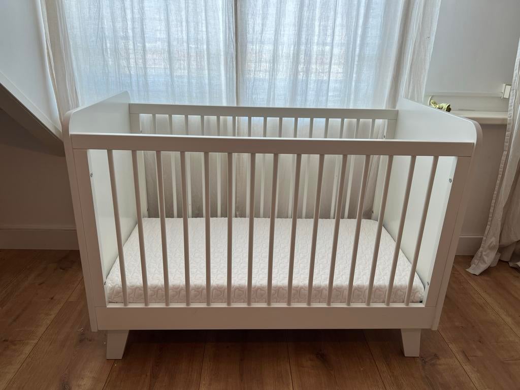 Wit ledikant Coming Kids met matras, Ophalen, Gebruikt, Ledikant