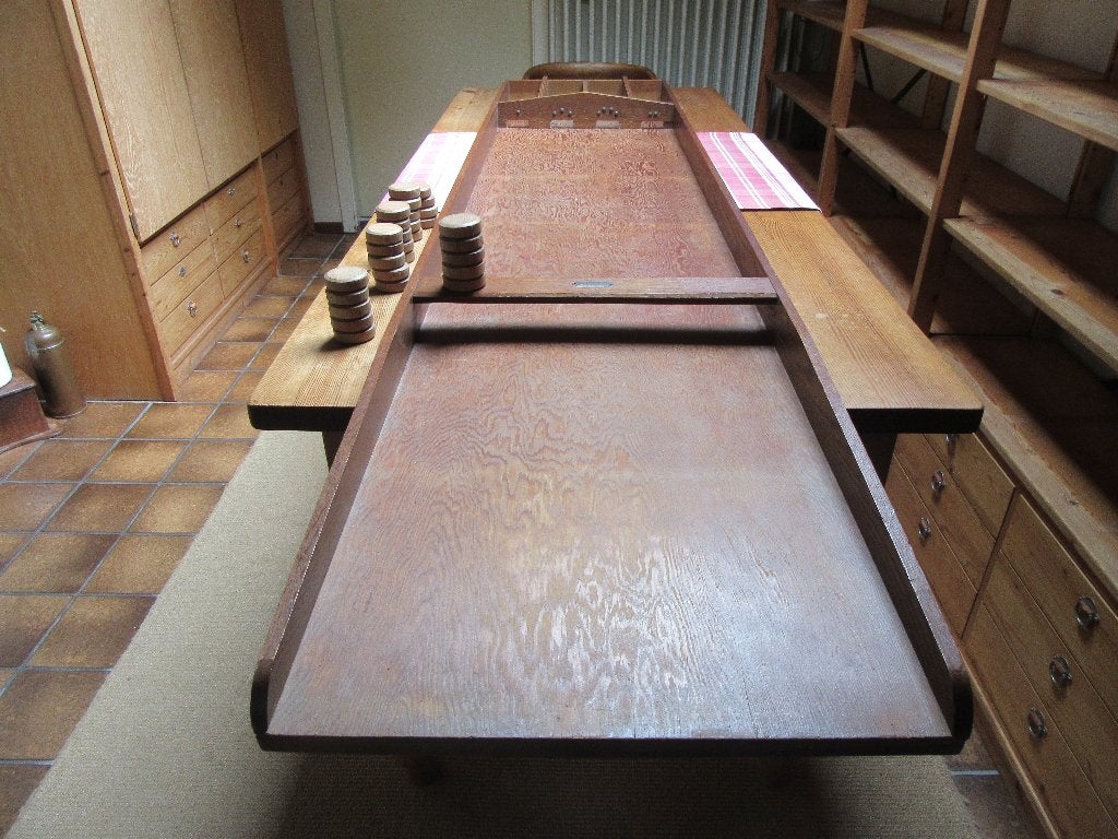 Vintage sjoelbak, Ophalen, Gebruikt
