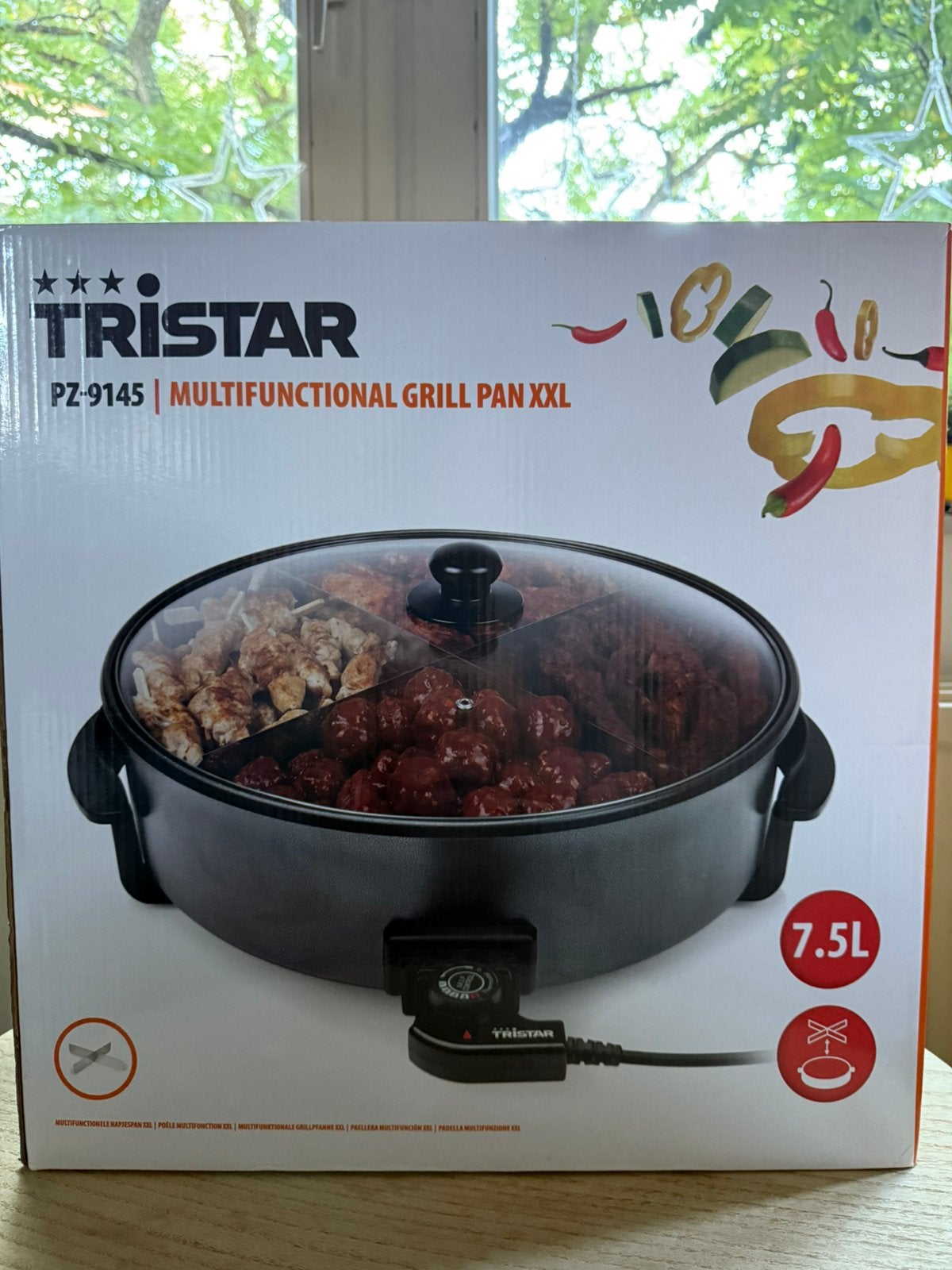 Tristar PZ-9145 Multifunctionele Grillpan XXL - 7.5L nieuwe., Ophalen, Nieuw