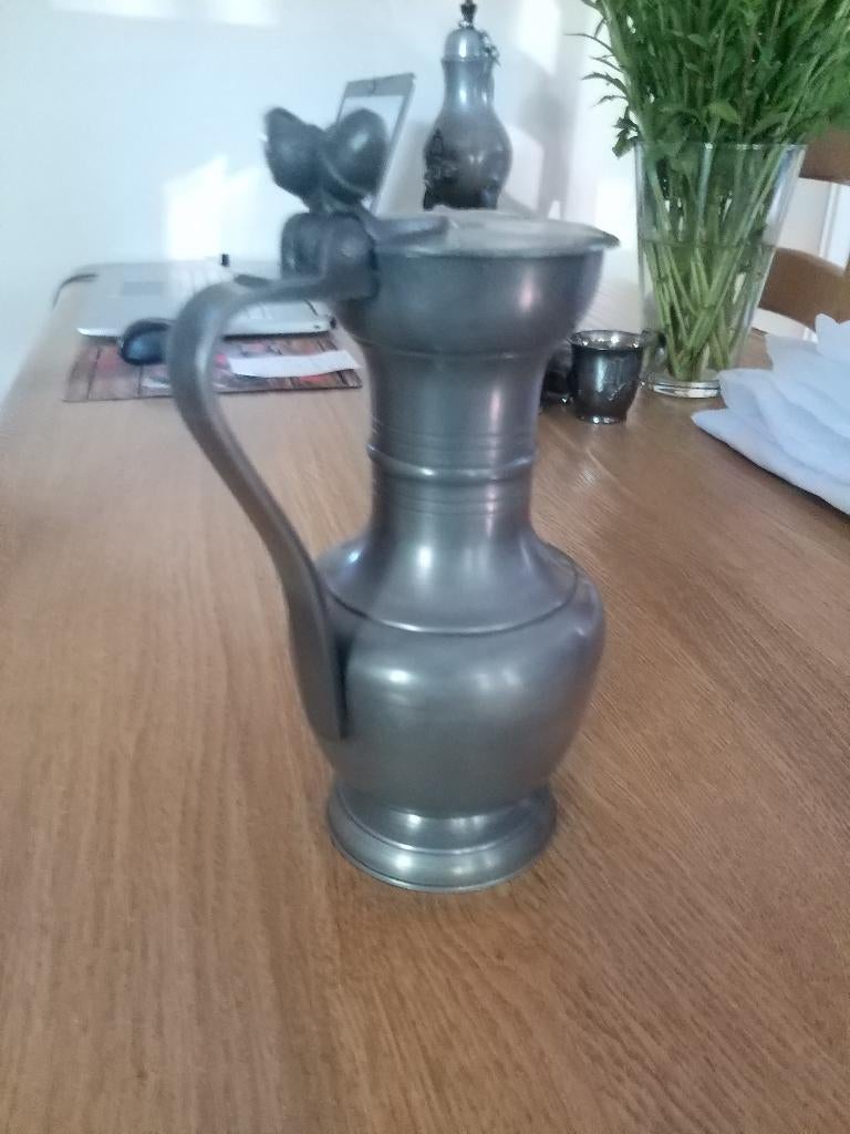 tinnen eikeltjes kan hoogte 20 cm. 90% engeltjes tin, Antiek en Kunst, Antiek | Tin, Ophalen