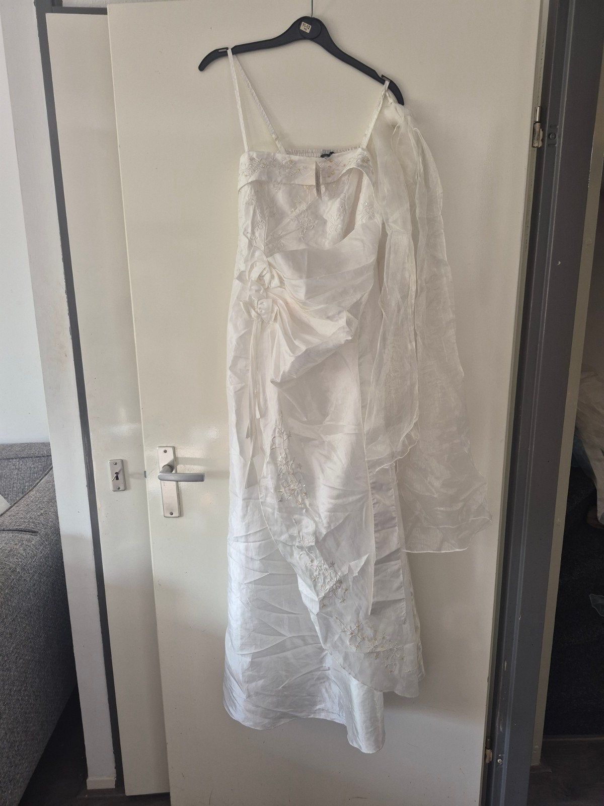 nieuw lange witte galajurk maat 44, Kleding | Dames, Ophalen of Verzenden